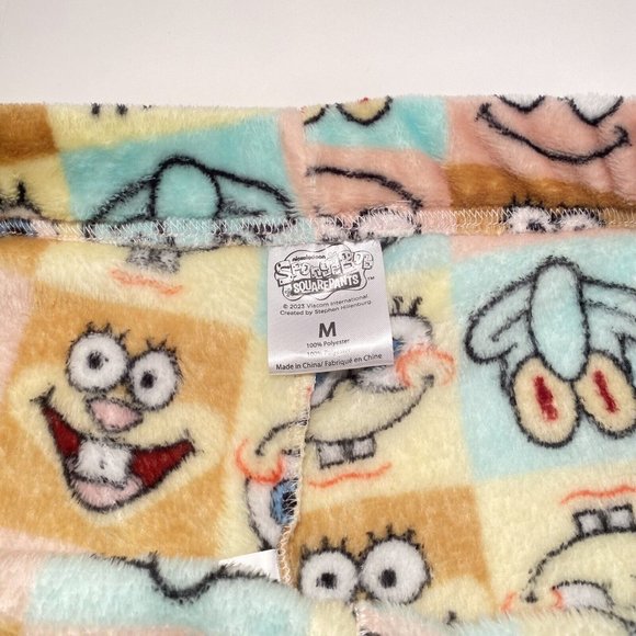 SpongeBob Pajama Pants Cozy Fuzzy Patrick, Squidward, Sandy Soft Lounge PJ Pants - Picture 14 of 15